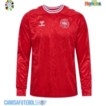 Camisa de time de futebol Dinamarca Replicas 1º Equipamento Europeu 2024 Manga Comprida
